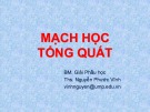 Bài giảng Mạch học tổng quát - Ths. Nguyễn Phước Vĩnh