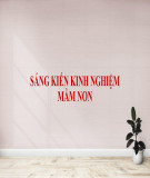 Sáng kiến kinh nghiệm Mầm non: Cải tạo cầu trượt thành bộ đồ chơi Cát – Nước – Sỏi sử dụng cho trẻ mẫu giáo