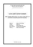 Sáng kiến kinh nghiệm Mầm non: Một số biện pháp nâng cao chất lượng bữa ăn cho trẻ tại trường mầm non Kim Hoa