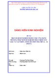 Sáng kiến kinh nghiệm Mầm non: Một số kinh nghiệm trong việc ứng dụng phương pháp Montessori để phát triển xúc giác và vận động tinh cho trẻ nhà trẻ 24-36 tháng tuổi