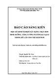 Sáng kiến kinh nghiệm Mầm non: Một số kinh nghiệm xây dựng thực đơn dinh dưỡng, tăng cường nguồn rau sạch trong bữa ăn cho trẻ mầm non