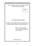 Sáng kiến kinh nghiệm Mầm non: Một số biện pháp lồng ghép dân ca trong hoạt động âm nhạc cho trẻ mầm non