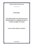 Luận văn Thạc sĩ  Quản lý kinh tế: Hoạch định chiến lược kinh doanh sách giáo khoa điện tử Classbook cho Công ty cổ phần Sách điện tử giáo dục