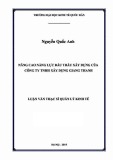 Luận văn Thạc sĩ Quản lý kinh tế: Nâng cao năng lực đấu thầu xây dựng của Công ty TNHH xây dựng Giang Thanh