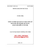 Luận văn Thạc sĩ Quản lý đô thị và công trình: Nâng cao hiệu quả quản lý khai thác sử dụng khu đô thị mới Việt Hưng, quận Long Biên, TP. Hà Nội