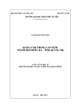 Luận văn Thạc sĩ Quản lý đô thị và công trình: Quản lý hệ thống cấp nước thành phố Đông Hà - tỉnh Quảng Trị