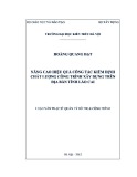 Luận văn Thạc sĩ Quản lý đô thị và công trình: Nâng cao hiệu quả công tác kiểm định chất lượng công trình xây dựng trên địa bàn tỉnh Lào Cai