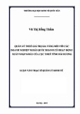 Luận văn Thạc sĩ  Quản lý kinh tế: Quản lý Thuế giá trị gia tăng đối với các doanh nghiệp ngoài quốc doanh có hoạt động xuất nhập khẩu của Cục Thuế tỉnh Hải Dương