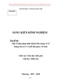 Sáng kiến kinh nghiệm Mầm non: Một số biện pháp hình thành biểu tượng về số lượng cho trẻ 5 - 6 tuổi làm quen với toán