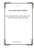 Sáng kiến kinh nghiệm Mầm non: Một số biện pháp cho trẻ 24-36 tháng tuổi làm quen với môn nhận biết tập nói