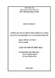 Luận án Tiến sĩ Triết học: “Những yếu tố cản trở sự phát triển lực lượng sản xuất ở Hà Nội hiện nay và giải pháp tháo gỡ”