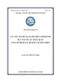 Luận án Tiến sĩ Y học: Các yếu tố liên quan đến điều chỉnh PEEP dựa vào áp lực thực quản ở người bệnh suy hô hấp cấp tiến triển