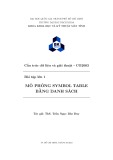 Bài giảng Cấu trúc dữ liệu và giải thuật - CO2003: Mô phỏng symbol table bằng danh sách - ThS. Trần Ngọc Bảo Duy