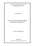 Luận án Tiến sĩ Triết học: Năng lực tư duy phản biện của sinh viên thành phố Hồ Chí Minh hiện nay