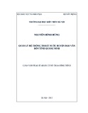 Luận văn Thạc sĩ Quản lý đô thị và công trình: Quản lý hệ thống thoát nước huyện đảo Vân Đồn tỉnh Quảng Ninh