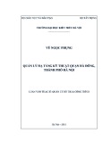 Luận văn Thạc sĩ Quản lý đô thị và công trình: Quản lý hạ tầng kỹ thuật quận Hà Đông thành phố Hà Nội