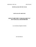 Luận văn Thạc sĩ Quản lý đô thị và công trình: Quản lý kiến trúc cảnh quan khu vực Đàn Nam Giao, thành phố Huế