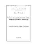 Luận văn Thạc sĩ Quản lý đô thị và công trình: Nâng cao hiệu quả hoạt động thanh tra xây dựng Sở Xây dựng tỉnh Lào Cai