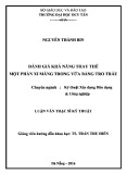 Luận văn Thạc sĩ Kỹ thật xây dựng dân dụng và công nghiệp:  Đánh giá khả năng thay thế một phần xi măng trong vữa bằng tro trấu