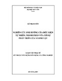 Luận văn Thạc sĩ Kỹ thật xây dựng dân dụng và công nghiệp: Nghiên cứu ảnh hưởng của điều kiện tự nhiên, thành phần vữa tới sự phát triển của Vi sinh vật