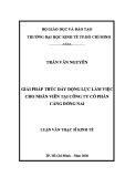 Luận văn Thạc sĩ Kinh tế: Giải pháp thúc đẩy động lực làm việc cho nhân viên tại Công ty cổ phần Cảng Đồng Nai