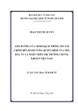 Luận văn Thạc sĩ Kinh tế: Ảnh hưởng của minh bạch thông tin tài chính đến hành vi ra quyết định của nhà đầu tư cá nhân trên thị trường chứng khoán Việt Nam