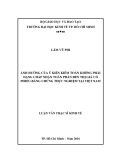 Luận văn Thạc sĩ Kinh tế: Ảnh hưởng của ý kiến kiểm toán không phải dạng chấp nhận toàn phần đến thị giá cổ phiếu - Bằng chứng thực nghiệm tại Việt Nam