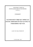 Luận văn Thạc sĩ Kinh tế: Giải pháp hoàn thiện quy trình tạo chương trình khuyến mãi tại Công ty TNHH Shopee Việt Nam