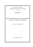 Luận văn Thạc sĩ Kinh tế: Một số giải pháp nâng cao chất lượng dịch vụ Công ty cổ phần Cảng Đồng Nai