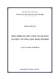 Luận văn Thạc sĩ Kinh tế: Hoàn thiện tổ chức công tác kế toán tại Viện y tế công cộng TP. Hồ Chí Minh