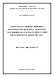 Luận văn Thạc sĩ Kinh tế: Ảnh hưởng của nhiệm kỳ kiểm toán đến chất lượng kiểm toán – Nghiên cứu thực nghiệm tại các công ty niêm yết trên thị trường chứng khoán Việt Nam