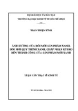 Luận văn Thạc sĩ Kinh tế: Ảnh hưởng của đổi mới sản phẩm xanh, đổi mới quy trình xanh, chấp nhận rủi ro đến thành công của sản phẩm mới xanh