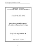 Luận văn Thạc sĩ Kinh tế: Phân tích tăng trưởng kinh tế của thành phố Đà nẵng từ 1997-2006