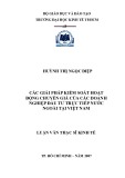 Luận văn Thạc sĩ Kinh tế: Các giải pháp kiểm soát hoạt động chuyển giá của các doanh nghiệp đầu tư trực tiếp nước ngoài tại Việt Nam