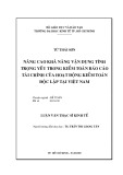 Luận văn Thạc sĩ Kinh tế: Nâng cao khả năng vận dụng tính trọng yếu trong kiểm toán báo cáo tài chính của hoạt động kiểm toán độc lập tại Việt Nam