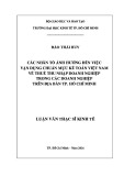 Luận văn Thạc sĩ Kinh tế: Các nhân tố ảnh hưởng đến việc vận dụng chuẩn mực kế toán Việt Nam về thuế thu nhập doanh nghiệp trong các doanh nghiệp trên địa bàn TP. Hồ Chí Minh