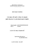 Luận văn Thạc sĩ Kinh tế: Văn hóa tổ chức Công ty Liksin hiện trạng và giải pháp hoàn thiện