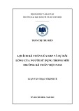 Luận văn Thạc sĩ Kinh tế: Lợi ích kế toán của ERP và sự hài lòng của người sử dụng trong môi trường kế toán Việt Nam