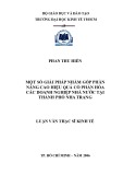 Luận văn Thạc sĩ Kinh tế: Một số giải pháp nhằm góp phần nâng cao hiệu quả cổ phần hóa các doanh nghiệp nhà nước tại thành phố Nha Trang