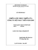 Luận văn Thạc sĩ Kinh tế: Chiến lược phát triển của Công ty Dệt may 7 đến năm 2025