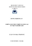 Luận văn Thạc sĩ Kinh tế: Chiến lược phát triển ngành cao su Việt Nam đến 2015