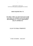 Luận văn Thạc sĩ Kinh tế: Tổ chức công tác kế toán quản trị tại Công ty cổ phần Sản xuất Kinh doanh Dịch vụ và Xuất nhập khẩu quận I (Fimexco)