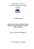 Luận văn Thạc sĩ Kinh tế: Một số giải pháp góp phần phát triển du lịch tỉnh Khánh Hòa đến năm 2010