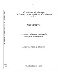 Luận văn Thạc sĩ Kinh tế: Xây dựng chiến lược phát triển Công ty 59/Bộ Quốc phòng đến năm 2015