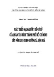 Luận văn Thạc sĩ Kinh tế: Phát triển mạng lưới y tế cơ sở của quận Tân Bình thành phố Hồ Chí Minh đến năm 2015 theo hướng xã hội hóa