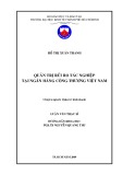 Luận văn Thạc sĩ Kinh tế: Quản trị rủi ro tác nghiệp tại Ngân hàng Công thương Việt Nam - Hồ Thị Xuân Thanh