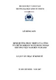 Luận văn Thạc sĩ Kinh tế: Định hướng phát triển của công ty chứng khoán Ngân hàng Ngoại thương Việt Nam đến năm 2015