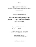 Luận văn Thạc sĩ Kinh tế: Định hướng phát triển cho Công ty thực phẩm miền Bắc đến năm 2015