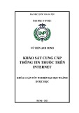 Khóa luận tốt nghiệp: Khảo sát cung cấp thông tin thuốc trên internet