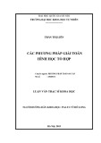 Luận văn Thạc sĩ Khoa học: Các phương pháp giải toán hình học tổ hợp